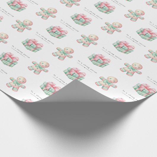 Niedliche Pastel Sober Support Weihnachtsgeschenk Geschenkpapier (Ecke)