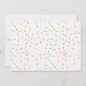 Niedliche Pastel Sweet Time Candy Land Foto Geburt Dankeskarte (Rückseite)