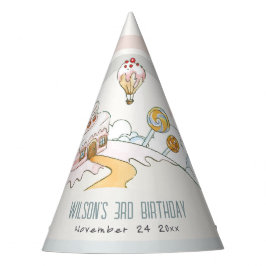 Niedliche Pastel Sweet Time Candy Land Kindergebur Partyhütchen