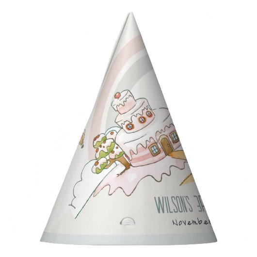 Niedliche Pastel Sweet Time Candy Land Kindergebur Partyhütchen (Links)