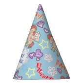 Niedliche Pastel Unicorn Blue. Partyhütchen (Rechts)