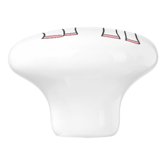 Niedliche Pastel Unicorn Keramikknauf (Seitenansicht)