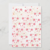 Niedliche Pastel Unicorn & Rainbow Erste Geburtsta Einladung (Rückseite)