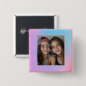 Niedliche Pastel Vaporwave Strip Foto Border Button (Vorne & Hinten)