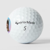 Niedliche Pastel Vaporwave Strip Foto Border Golfball (Logo)