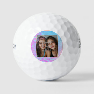 Niedliche Pastel Vaporwave Strip Foto Border Golfball