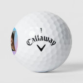 Niedliche Pastel Vaporwave Strip Foto Border Golfball (Logo)