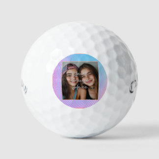 Niedliche Pastel Vaporwave Strip Foto Border Golfball