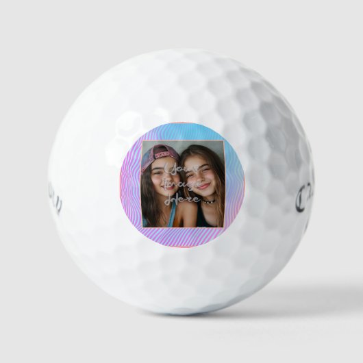 Niedliche Pastel Vaporwave Strip Foto Border Golfball (Vorderseite)