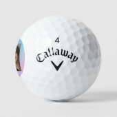 Niedliche Pastel Vaporwave Strip Foto Border Golfball (Logo)