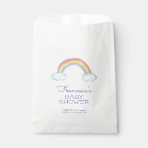 Niedliche Pastel Wasserfarben Rainbow Babydusche Geschenktütchen