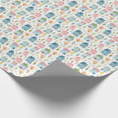 Niedliche Pastel Watercolor Houses Realty Geschenkpapier (Ecke)