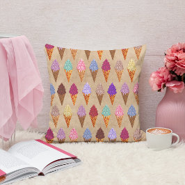 Niedliche Pastel Watercolor Ice Cream Baby Kinderz Kissen