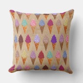 Niedliche Pastel Watercolor Ice Cream Baby Kinderz Kissen (Vorderseite)