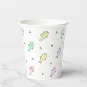 Niedliche Pastel Whales Kinderdusche oder Kinderge Pappbecher (Rückseite)