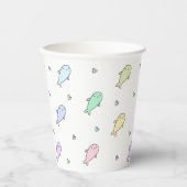 Niedliche Pastel Whales Kinderdusche oder Kinderge Pappbecher (Vorderseite)