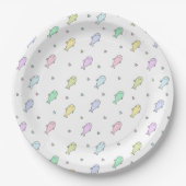 Niedliche Pastel Whales Kinderdusche oder Kinderge Pappteller (Vorderseite)