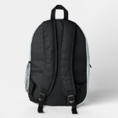 Niedliche Pastel Whales Muster Bedruckter Rucksack (Rückseite)