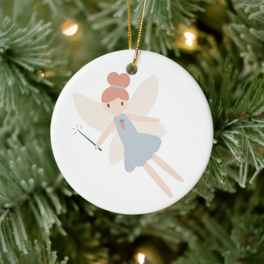 Niedliche Pastel Whimsical Harvest Fairy Keramik Ornament (Baum)