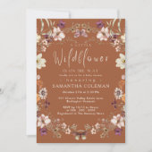 Niedliche Pastel Wildblume Terracotta Kinderdusche Einladung (Vorderseite)