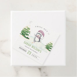 Niedliche Pastel Winter Pinguin Kinder jeden Alter Geschenkanhänger