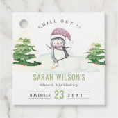 Niedliche Pastel Winter Pinguin Kinder jeden Alter Geschenkanhänger (Vorderseite)