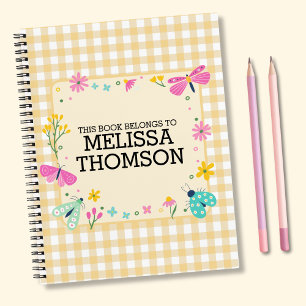 Niedliche Pastel Yellow Summer Floral Daily Journa Notizblock