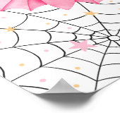 Niedliche Pastelbäder und Spinnennetze Halloween Poster (Ecke)