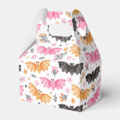 Niedliche Pastelbats Halloween und Florals Geschenkschachtel (Rückseite)