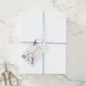 Niedliche Pasteldinosaurier zum Geburtstag Geschenkanhänger (Mit Garn)