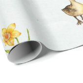 Niedliche Pastelenten und Affodien Geschenkpapier (Rolleneckpunkt)