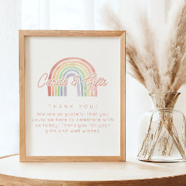Niedliche Pastelfarben Rainbow Cards und Geschenke Poster