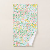 Niedliche Pastelgarten Blume Muster Badhandtuch Set (Handtuch)