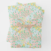 Niedliche Pastelgarten Blume Muster Geschenkpapier Set (Beispiel)