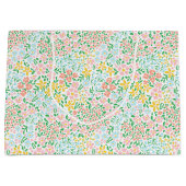 Niedliche Pastelgarten Blume Muster Große Geschenktüte (Vorderseite)