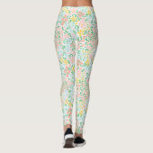 Niedliche Pastelgarten Blume Muster Leggings (Rückseite)