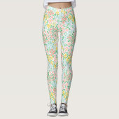 Niedliche Pastelgarten Blume Muster Leggings (Vorderseite)