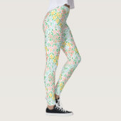 Niedliche Pastelgarten Blume Muster Leggings (Rechts)