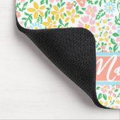 Niedliche Pastelgarten Blume Muster Mousepad (Ecke)