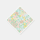 Niedliche Pastelgarten Blume Muster Serviette (Ecke)