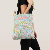 Niedliche Pastelgarten Blume Muster Tasche (Von Nahem)