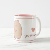 Niedliche Pastelkapybara Zweifarbige Tasse (VorderseiteRechts)