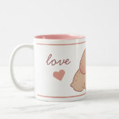 Niedliche Pastelkapybara Zweifarbige Tasse (Links)