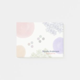 Niedliche Pastell Abstrakt Brush Stroke Post-it Klebezettel