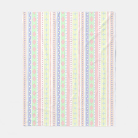 Niedliche Pastell Baby Print Fleecedecke (Vorderseite)