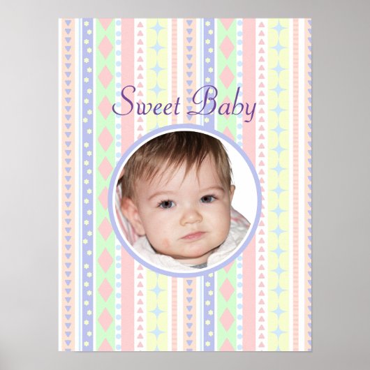 Niedliche Pastell Baby Print Poster (Vorne)