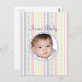 Niedliche Pastell Baby Print Postkarte (Vorne/Hinten)