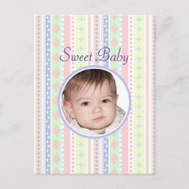 Niedliche Pastell Baby Print Postkarte