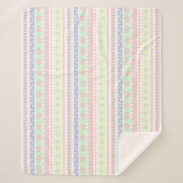 Niedliche Pastell Baby Print Sherpadecke