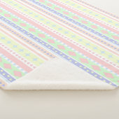 Niedliche Pastell Baby Print Sherpadecke (3/4)